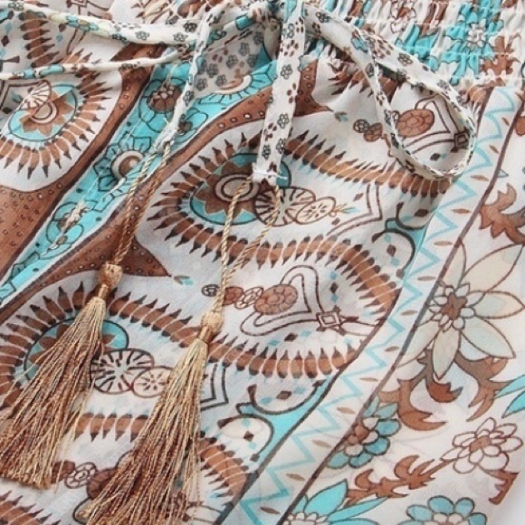 NEW! Boho dress /vintage western /chiffon/ button dress - Picture 8 of 10